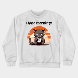 I hate mornings Crewneck Sweatshirt